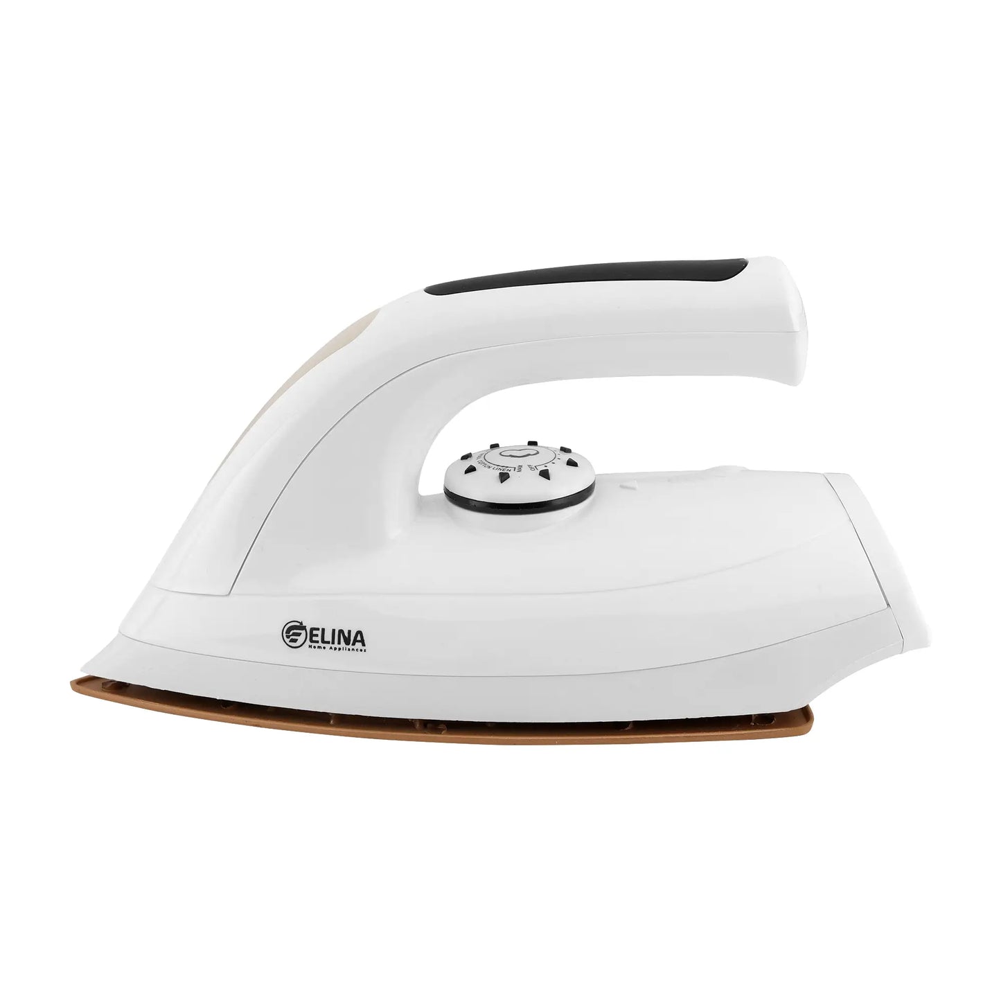 Elina 1000W Dry Iron with Handle Led Indicator, White