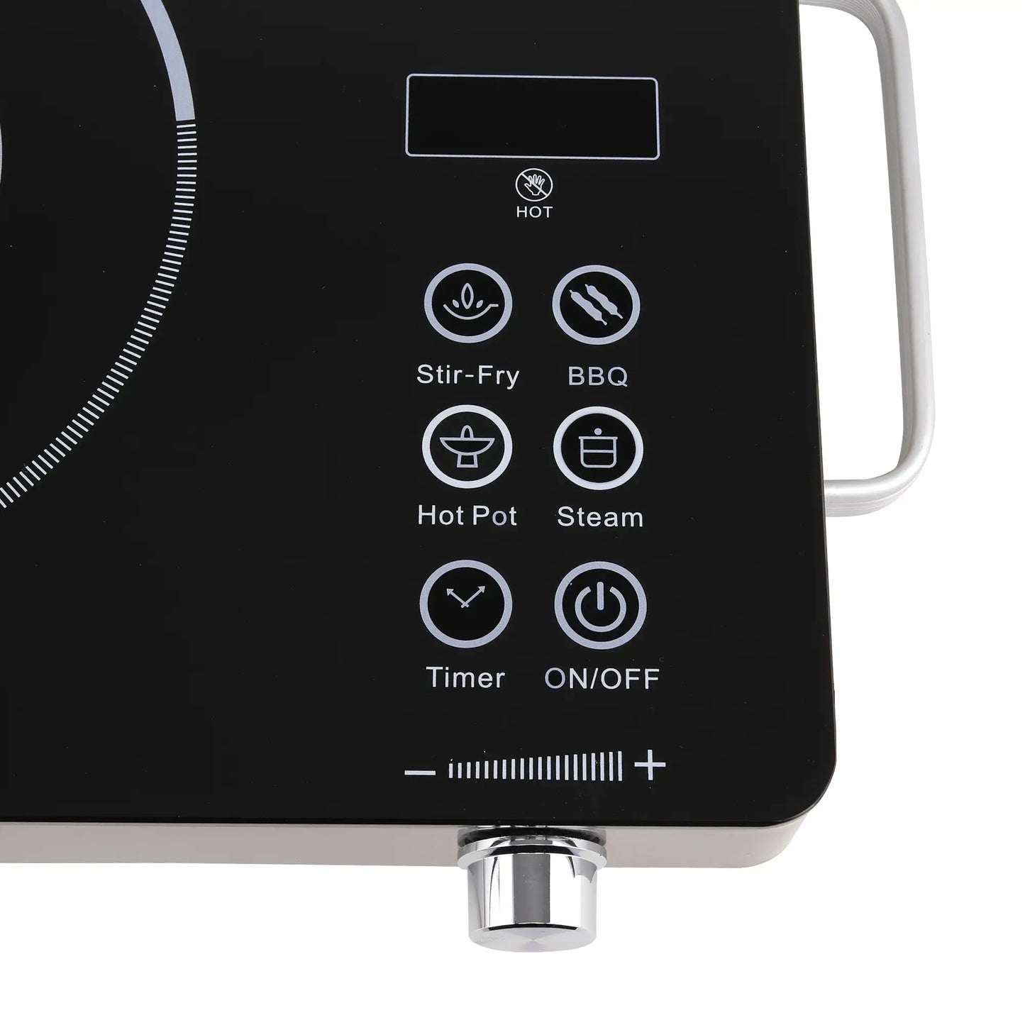Elina 2200W Radiant Infrared Glass Induction Cooktop, Touch Panel, Steel Body