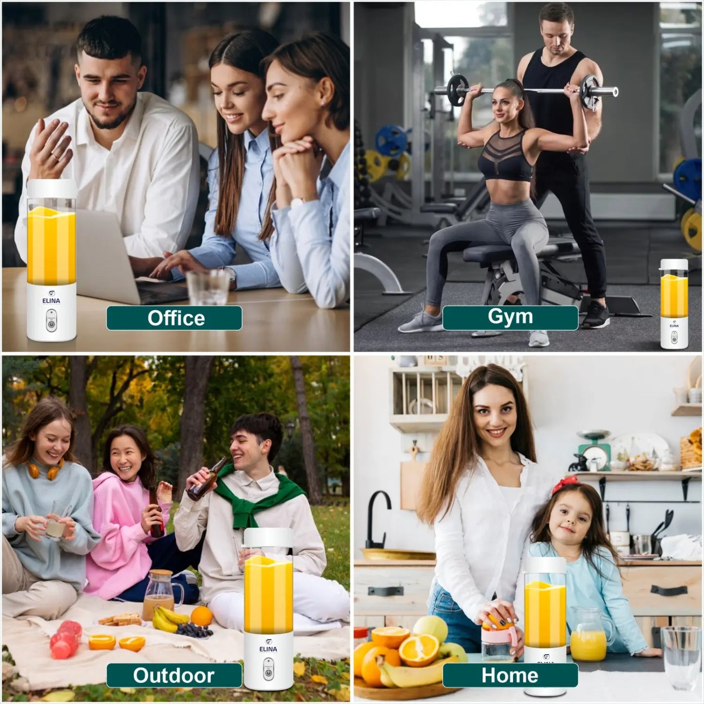 Elina Personal Portable Blender | 300ML | USB Rechargeable