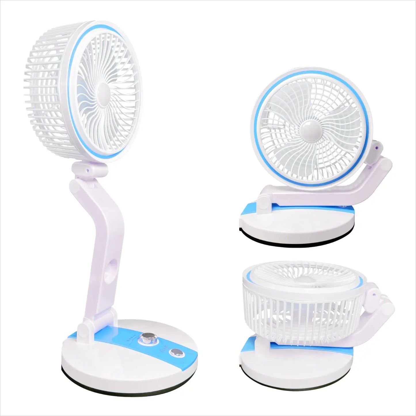Elina Foldable USB Rechargeable Fan with LED Light