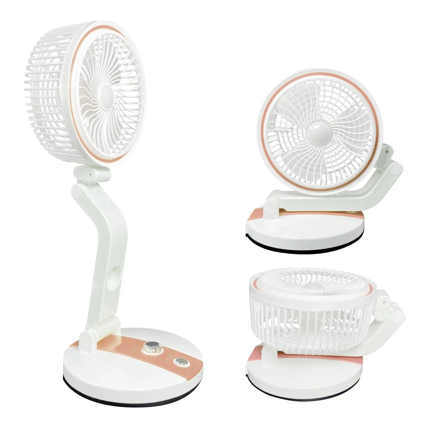 Elina Foldable USB Rechargeable Fan with LED Light