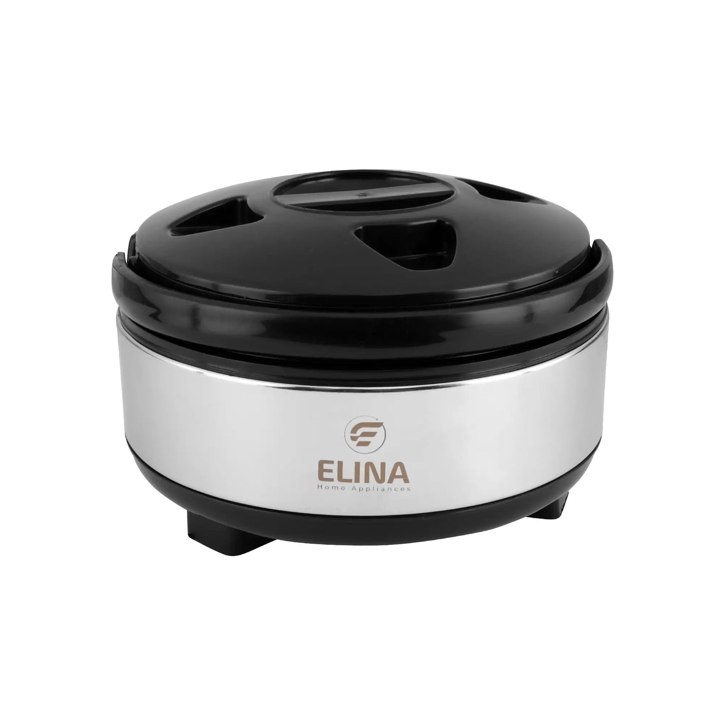 Elina Double Walled Insulated Stainless Steel Casserole 2.7L, Silver/Black