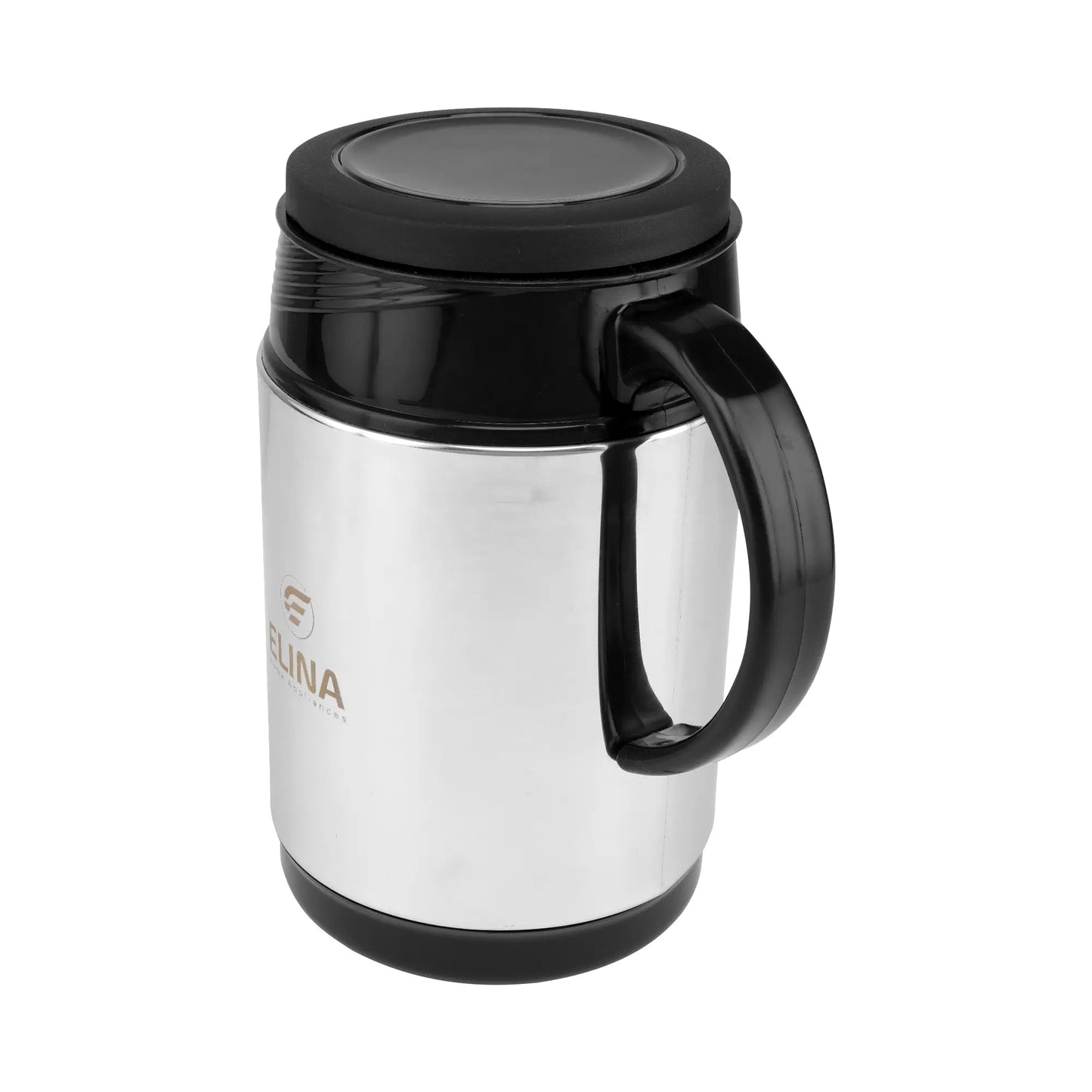Elina Double Walled Insulated Stainless Steel Jug 1 Litre, Silver/Black