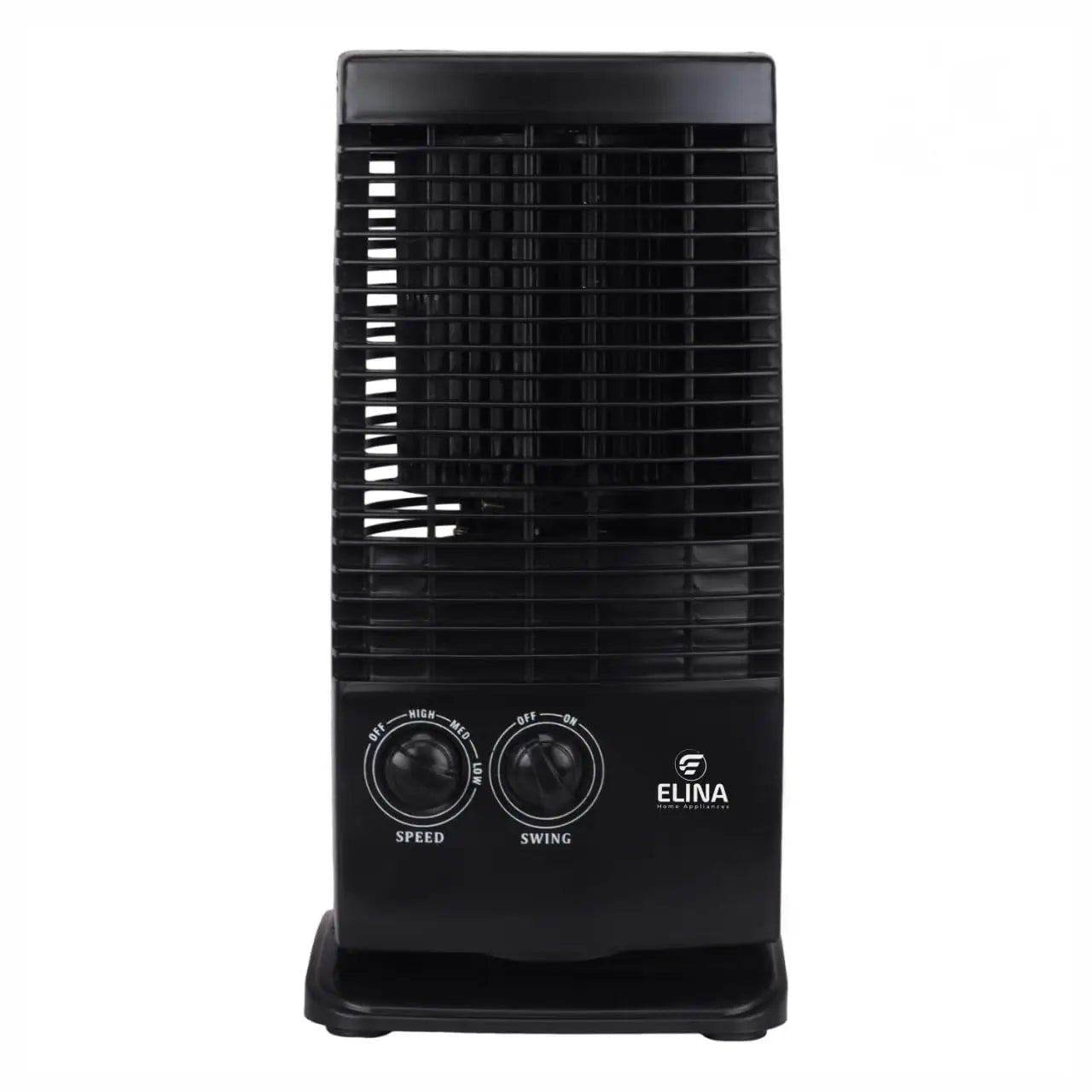Elina High Speed Portable Tower Fan with 120° Wide Oscillation, Runs without Water, Black