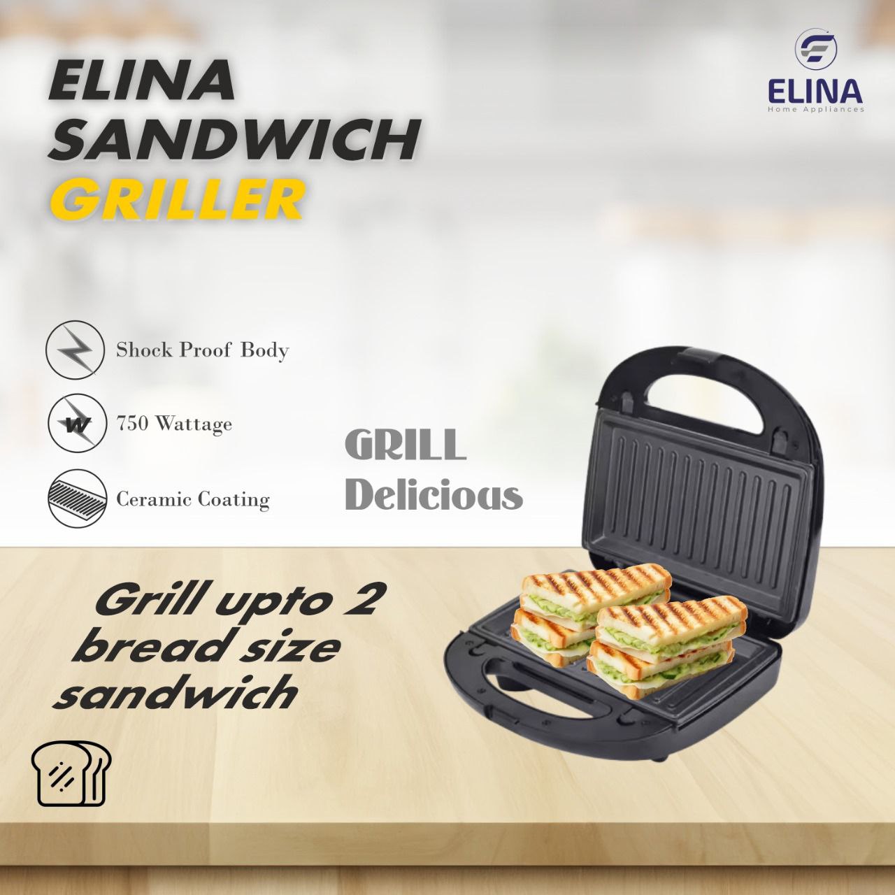 Elina Sandwich Griller