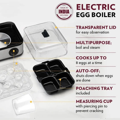 Elina Premium 500W Instant Egg Boiler, 8 Eggs