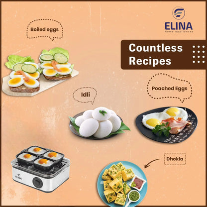 Elina Premium 500W Instant Egg Boiler, 8 Eggs