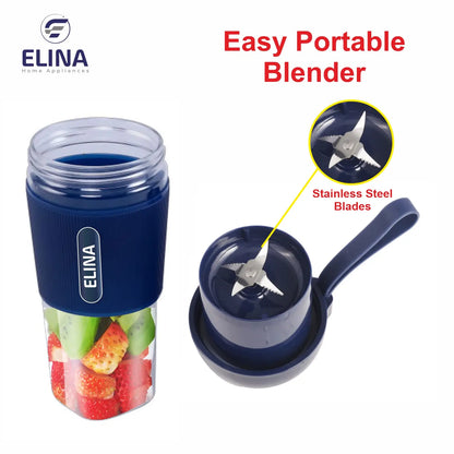 Elina Personal Portable Shaker | 450ML | USB Rechargeable