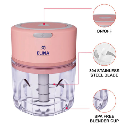 Elina Breakfast Combo Electric Multi Kettle 1.25L with Idli maker | Electric Sandwich Griller 800-watt | Wireless Electric Chopper 250ml