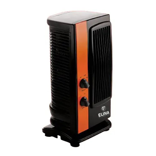 Elina High Speed Portable Tower Fan with 120° Wide Oscillation, Runs without Water, Orange Black