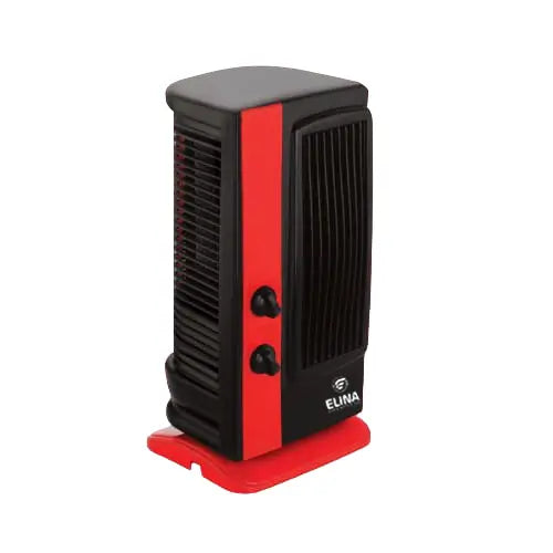 Elina High Speed Portable Tower Fan with 120° Wide Oscillation, Runs without Water, Red Black