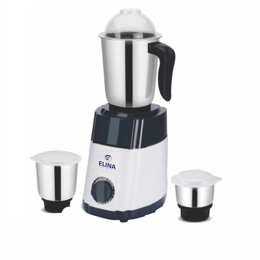 Elina 500W Mixer Grinder, 3 Jar, White