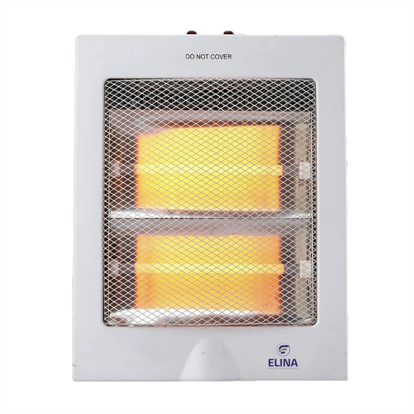 Elina 800W Dual Rod Quartz Heater, ABS Body, White